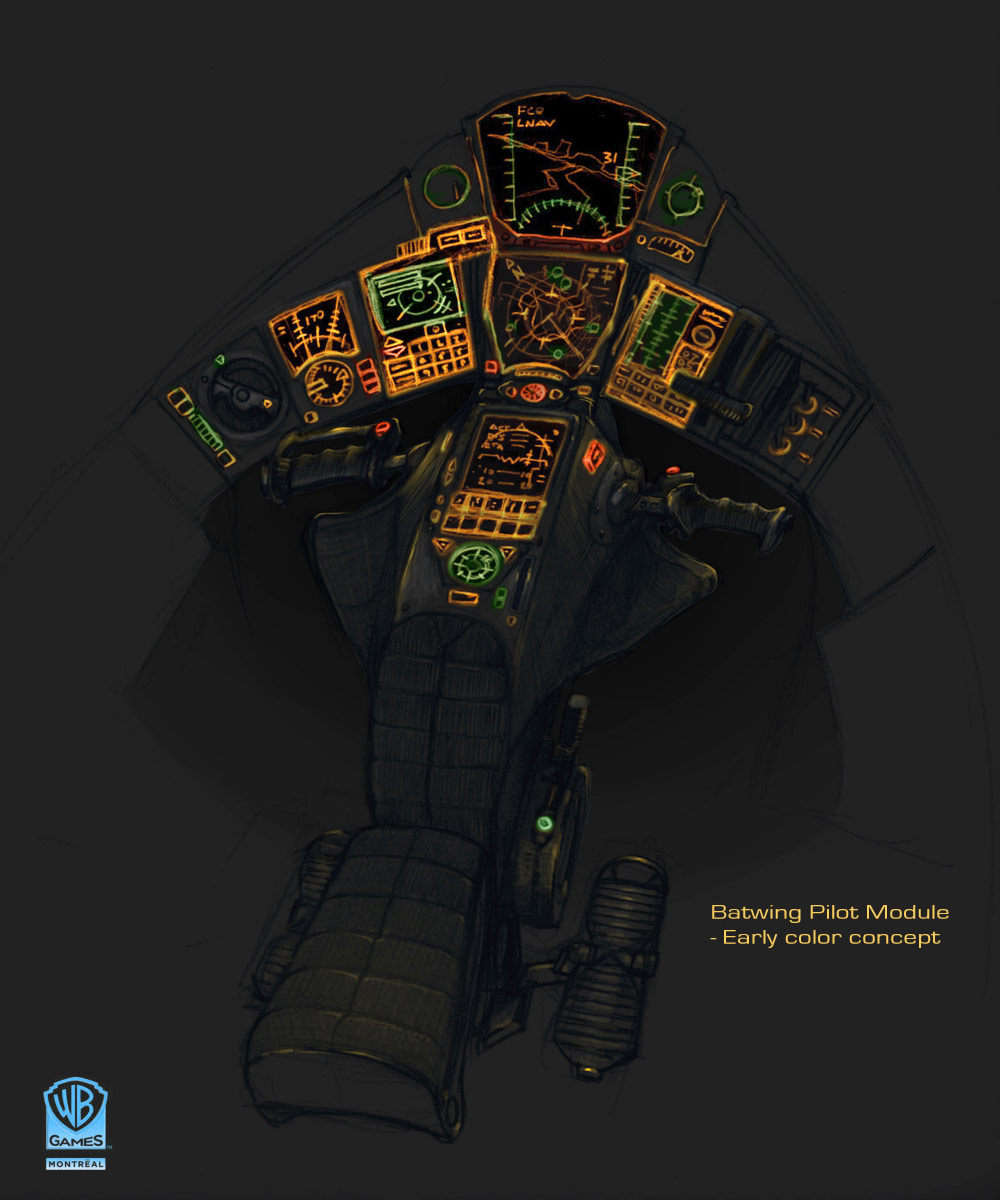 Batwing Pilot Module Art from Batman: Arkham Origins