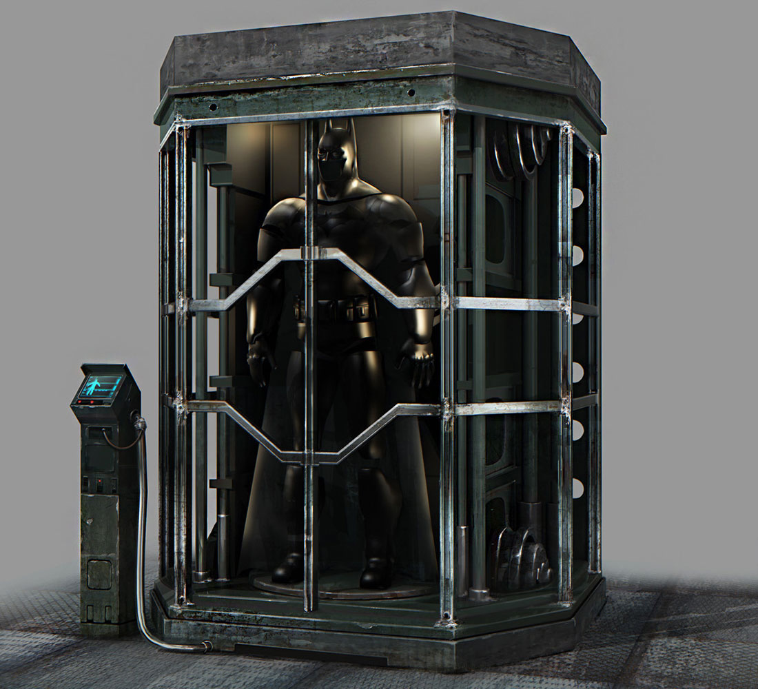 Display Suit Art from Batman: Arkham Origins