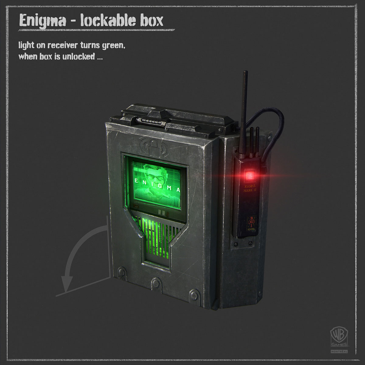 Enigma Lockable Box Art from Batman: Arkham Origins