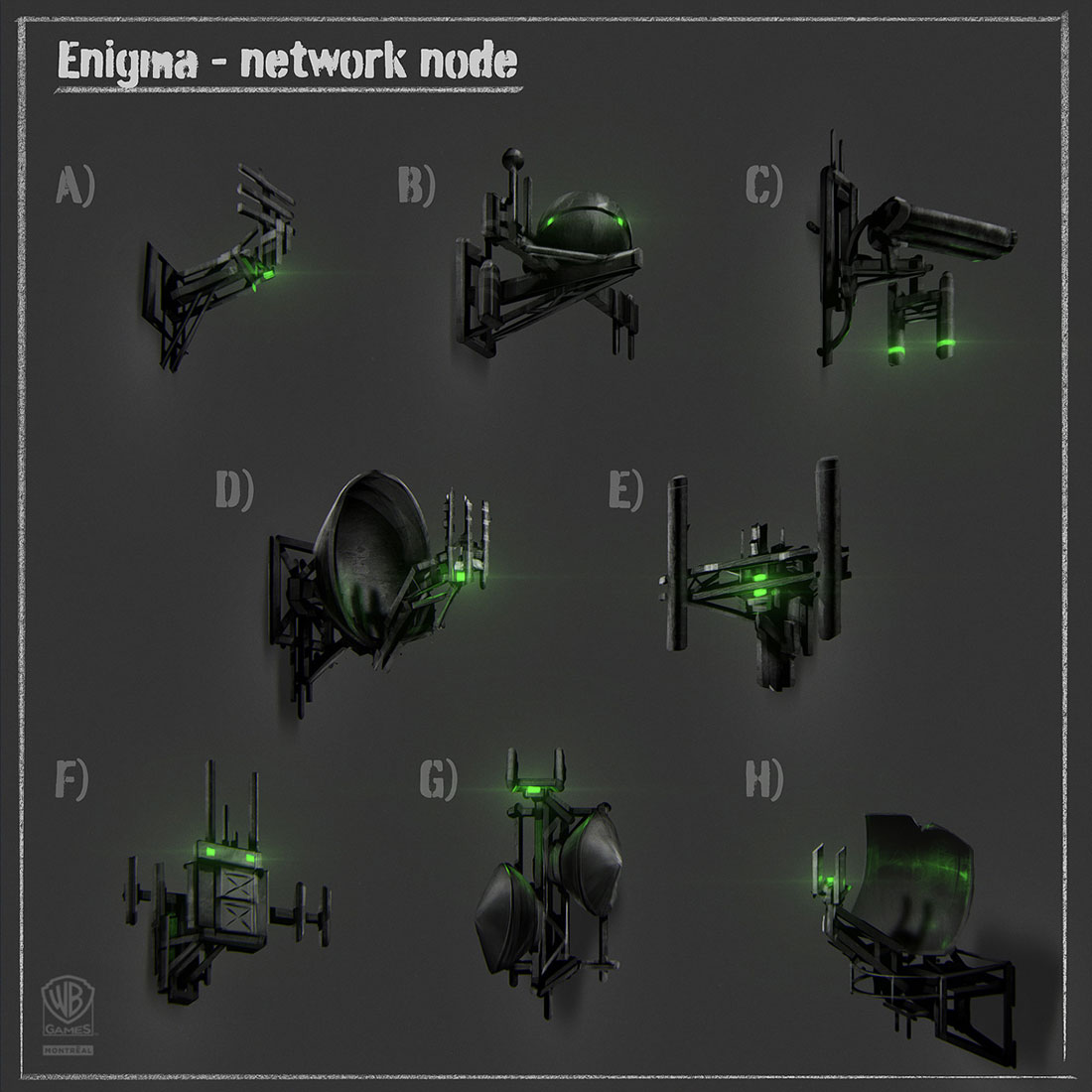 Enigma Network Node Art from Batman: Arkham Origins