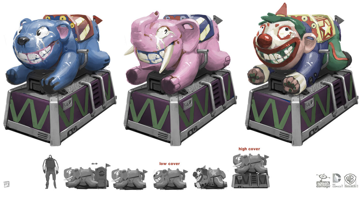 Funhouse Cover Objects Art from Batman: Arkham Origins