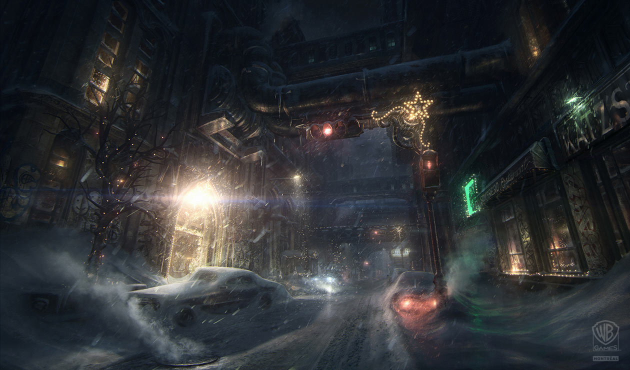 Gotham Street Level Art from Batman: Arkham Origins