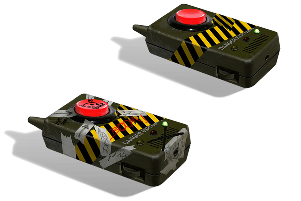 Joker Bomb Detonator Art from Batman: Arkham Origins