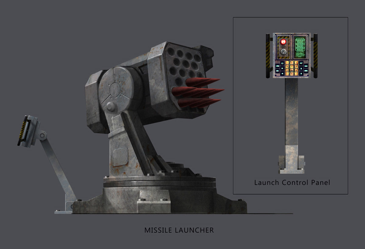 Missile Launcher Art from Batman: Arkham Origins