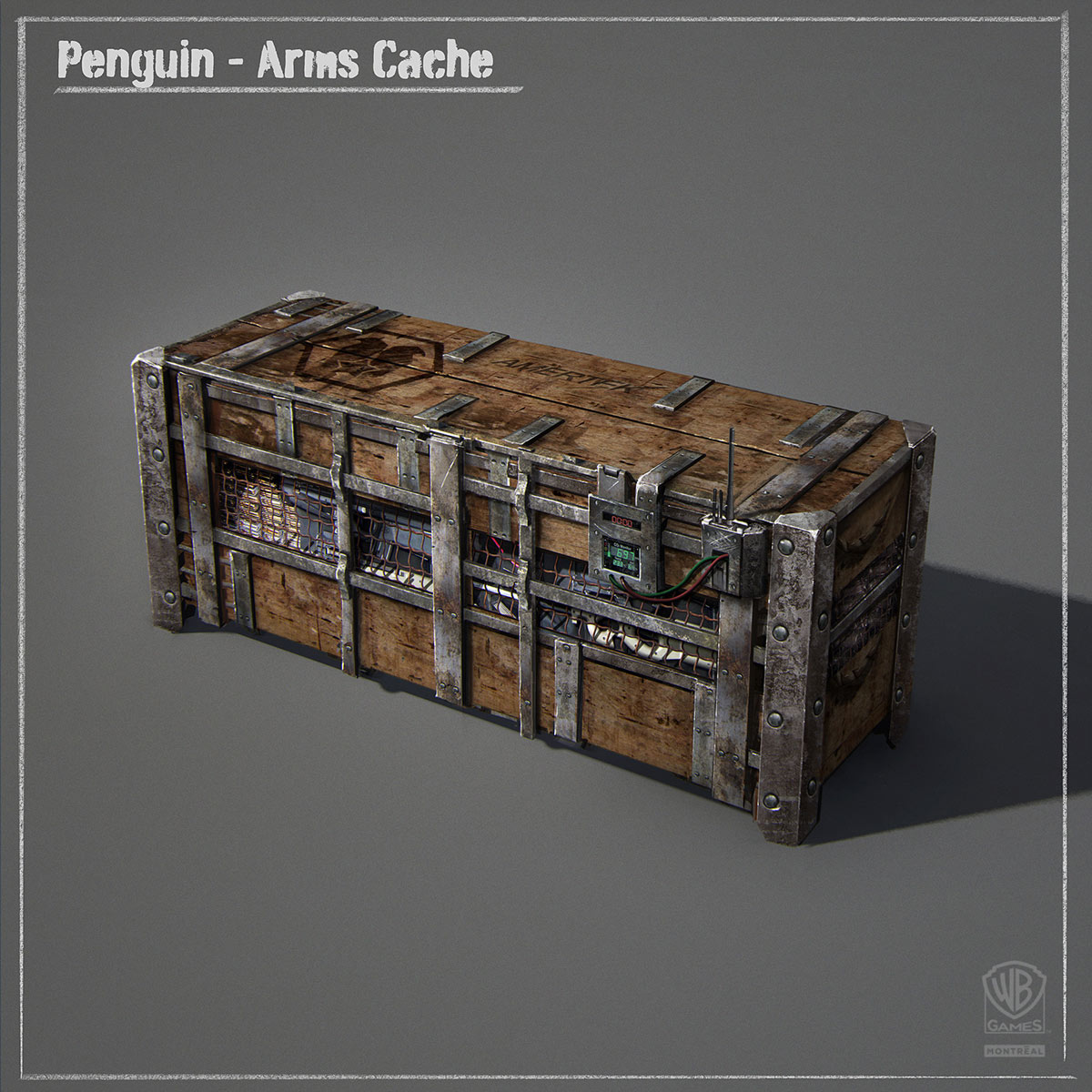 Penguin Arms Cache Art from Batman: Arkham Origins