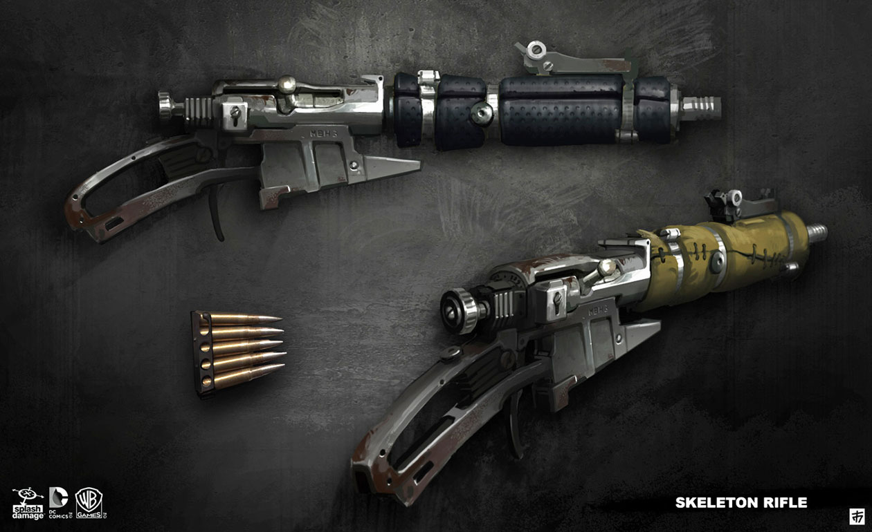 Skeleton Rifle Art from Batman: Arkham Origins