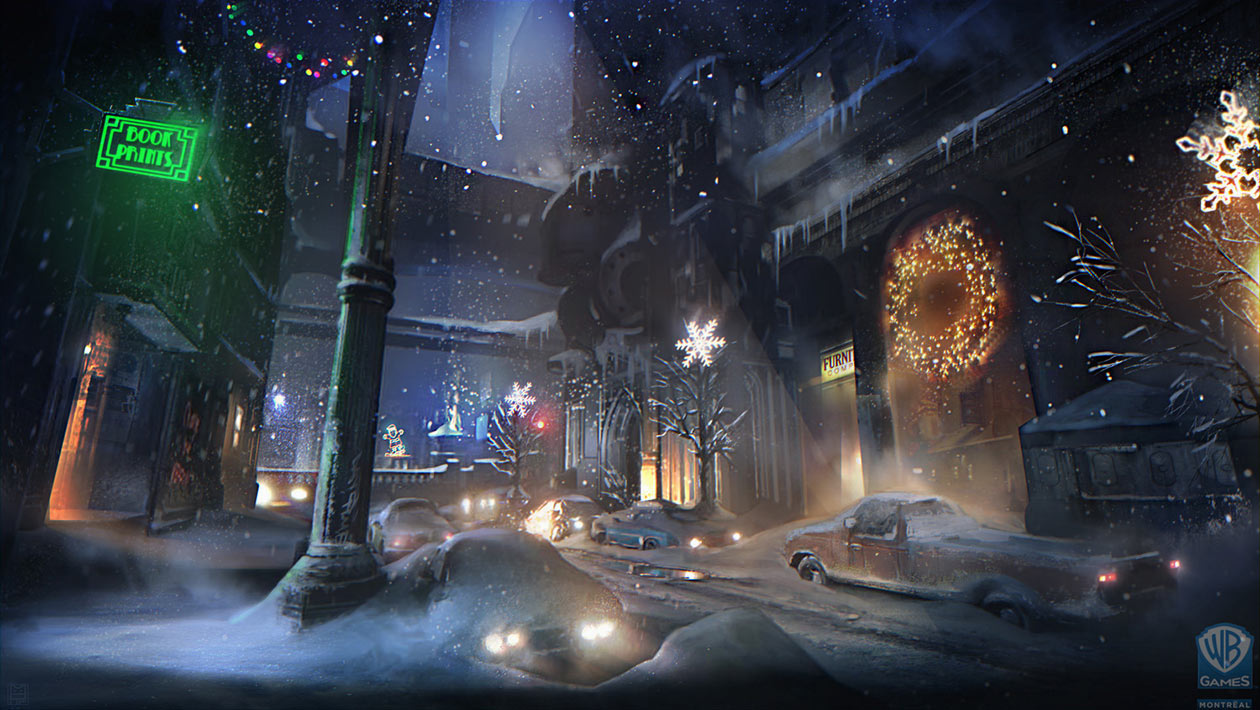 Snowy Street Art from Batman: Arkham Origins