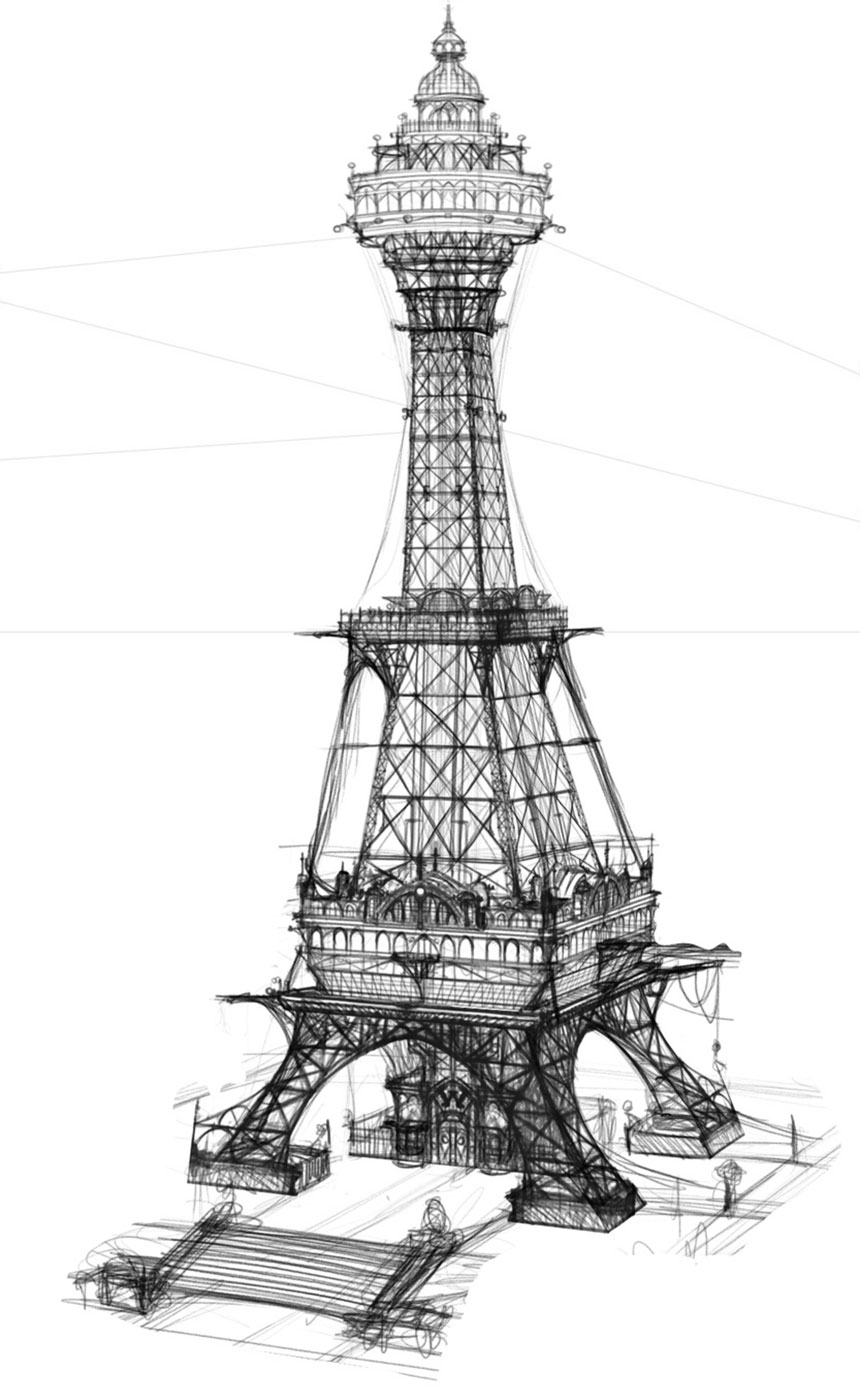 Wonder Tower Art from Batman: Arkham Origins