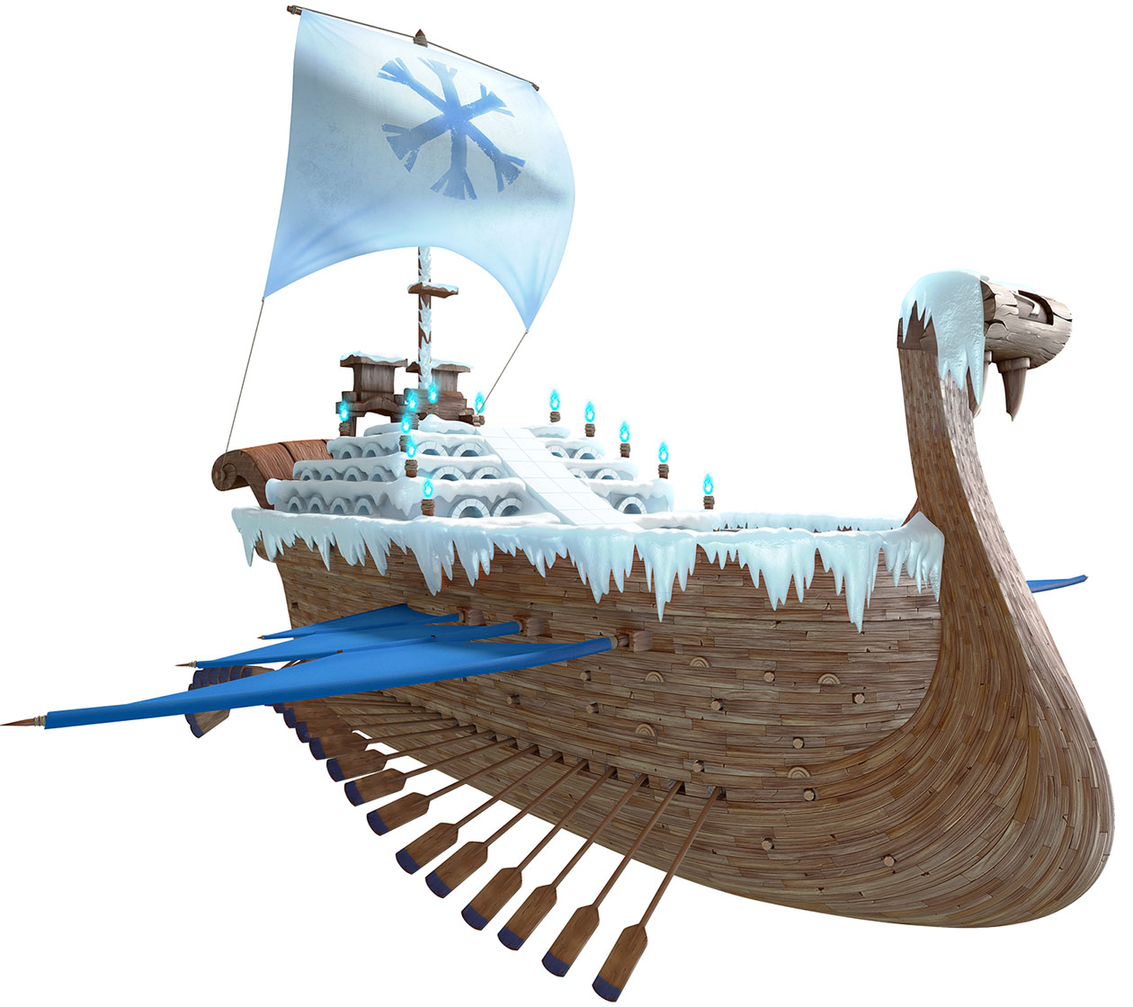 Viking Ship Art from Donkey Kong Country: Tropical Freeze