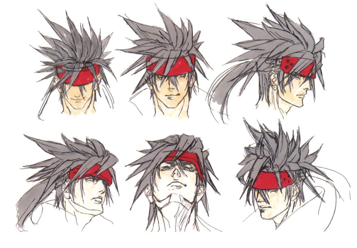Sol Badguy Faces Art from Guilty Gear 2: Overture