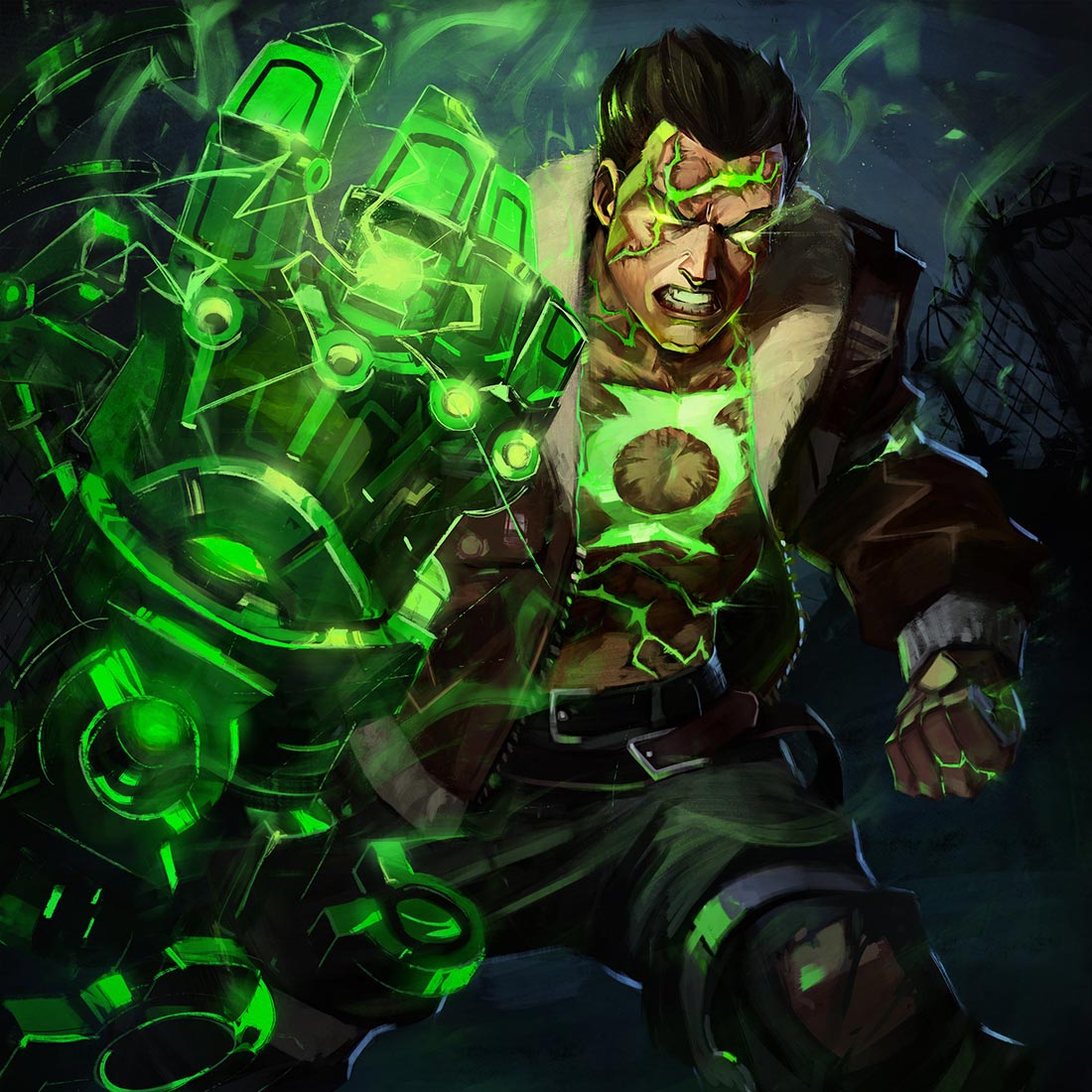 Atomic Green Lantern Art from Infinite Crisis