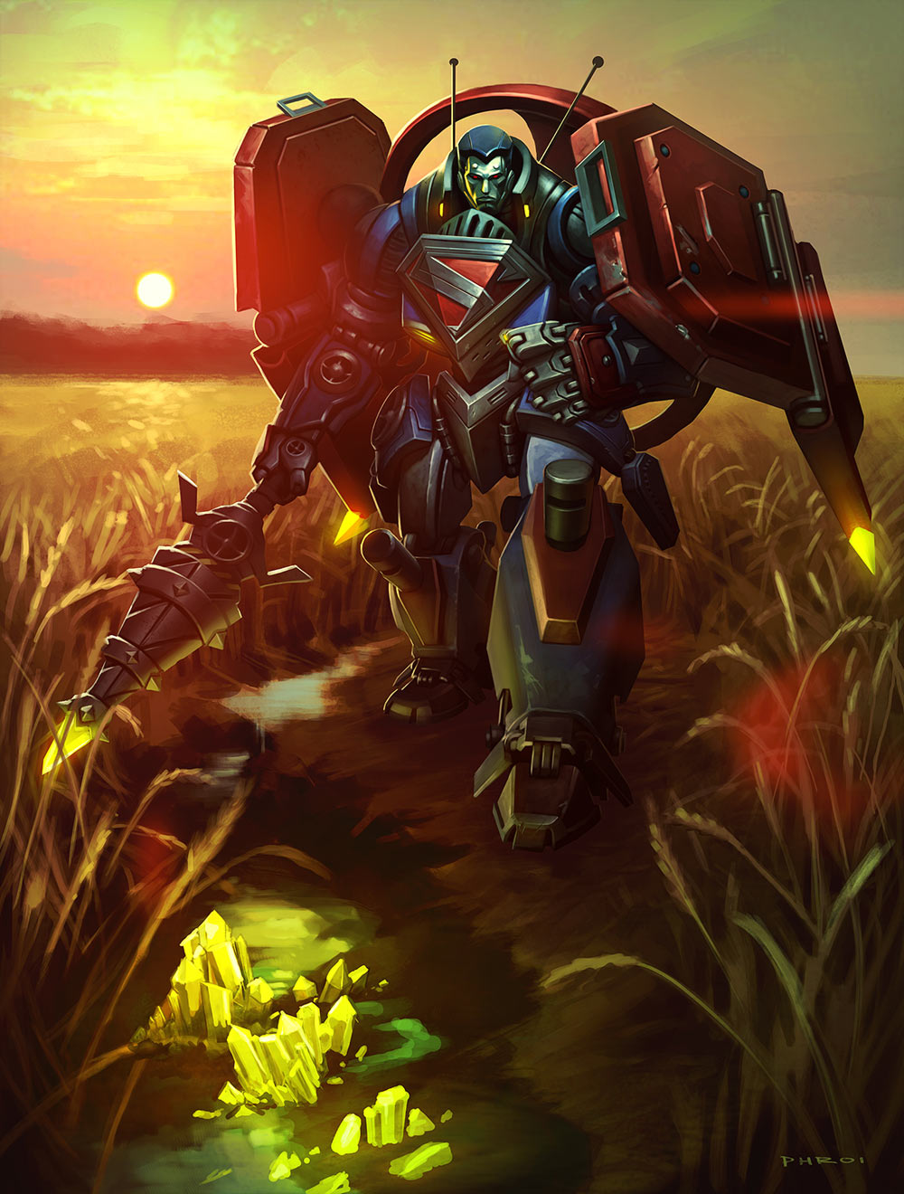 Mecha Superman Art from Infinite Crisis