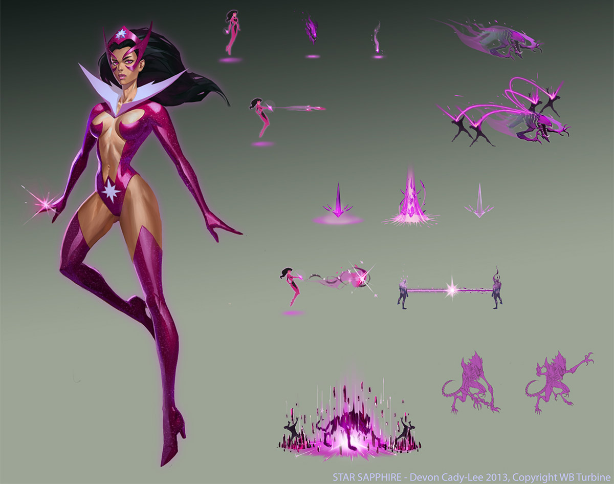 Star Sapphire Concept Art from Infinite Crisis