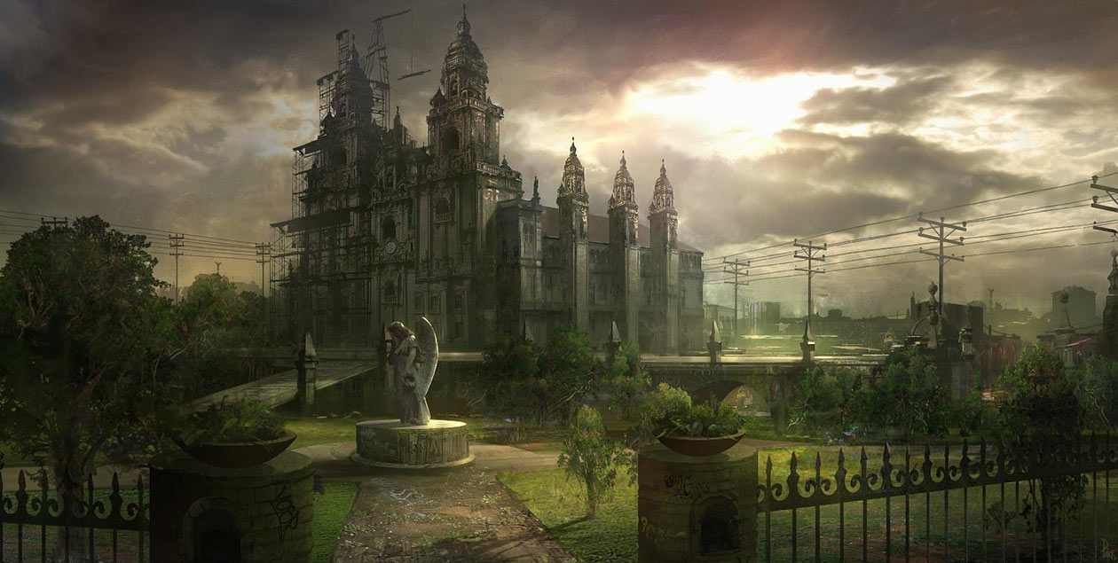 Cathedral Restoration Art from inFamous 2