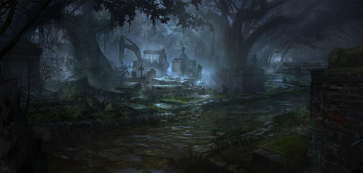 Cemetary Path Art from inFamous 2