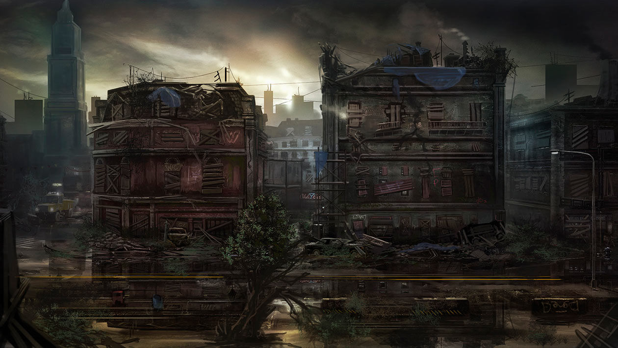 Old Buildings Art from inFamous 2