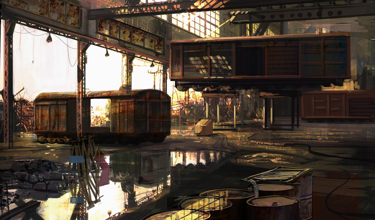Trainyard Building Art from inFamous 2