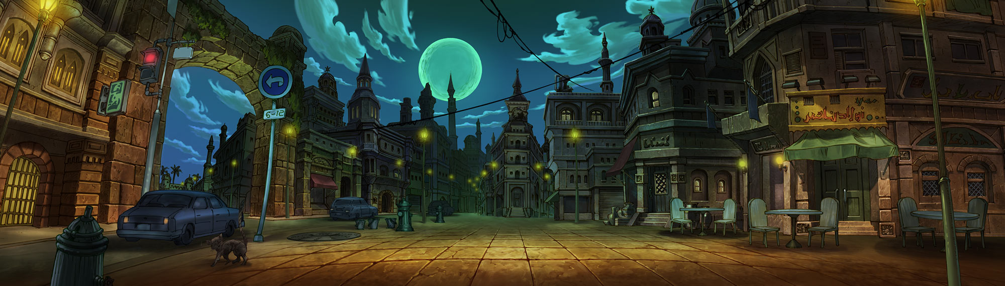 Cairo Streets Stage Art from JoJo's Bizarre Adventure: All Star Battle