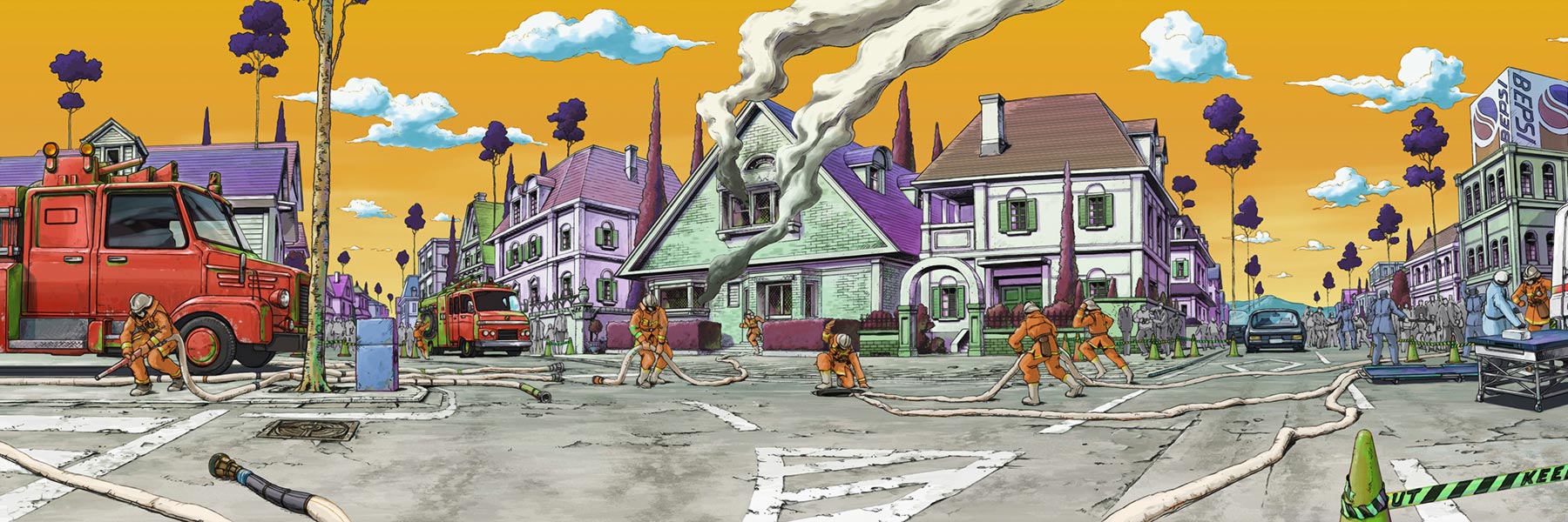 Morioh Town Stage Art from JoJo's Bizarre Adventure: All Star Battle
