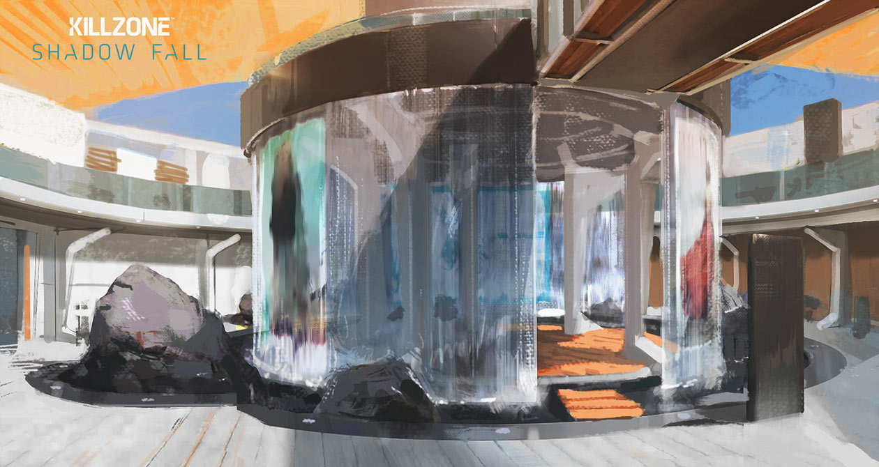 Water Curtain Art from Killzone: Shadow Fall