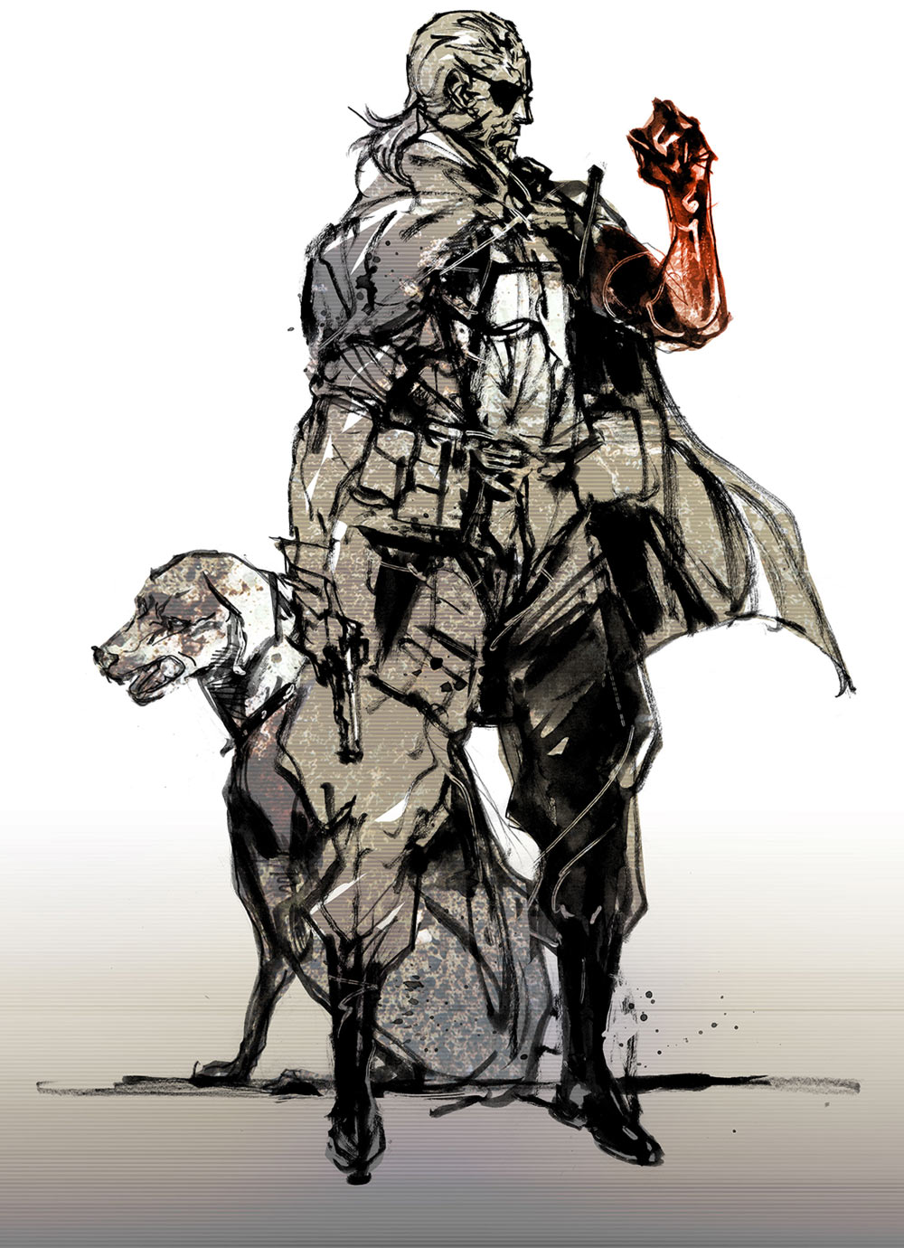 Big Boss & Dog Art from Metal Gear Solid V