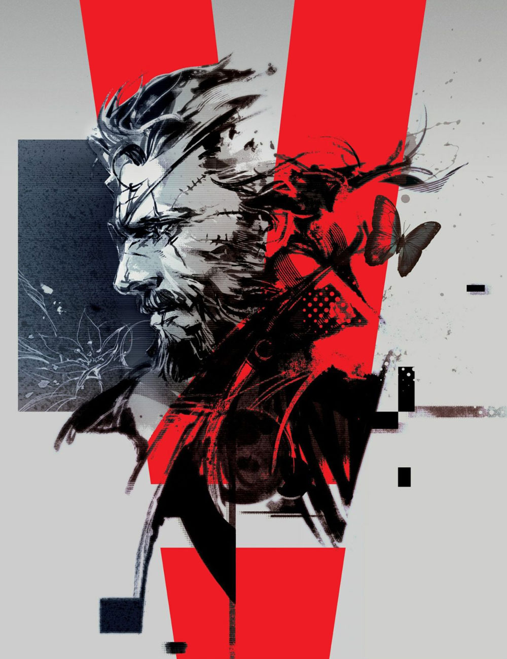 Big Boss Side Profile Illustration from Metal Gear Solid V