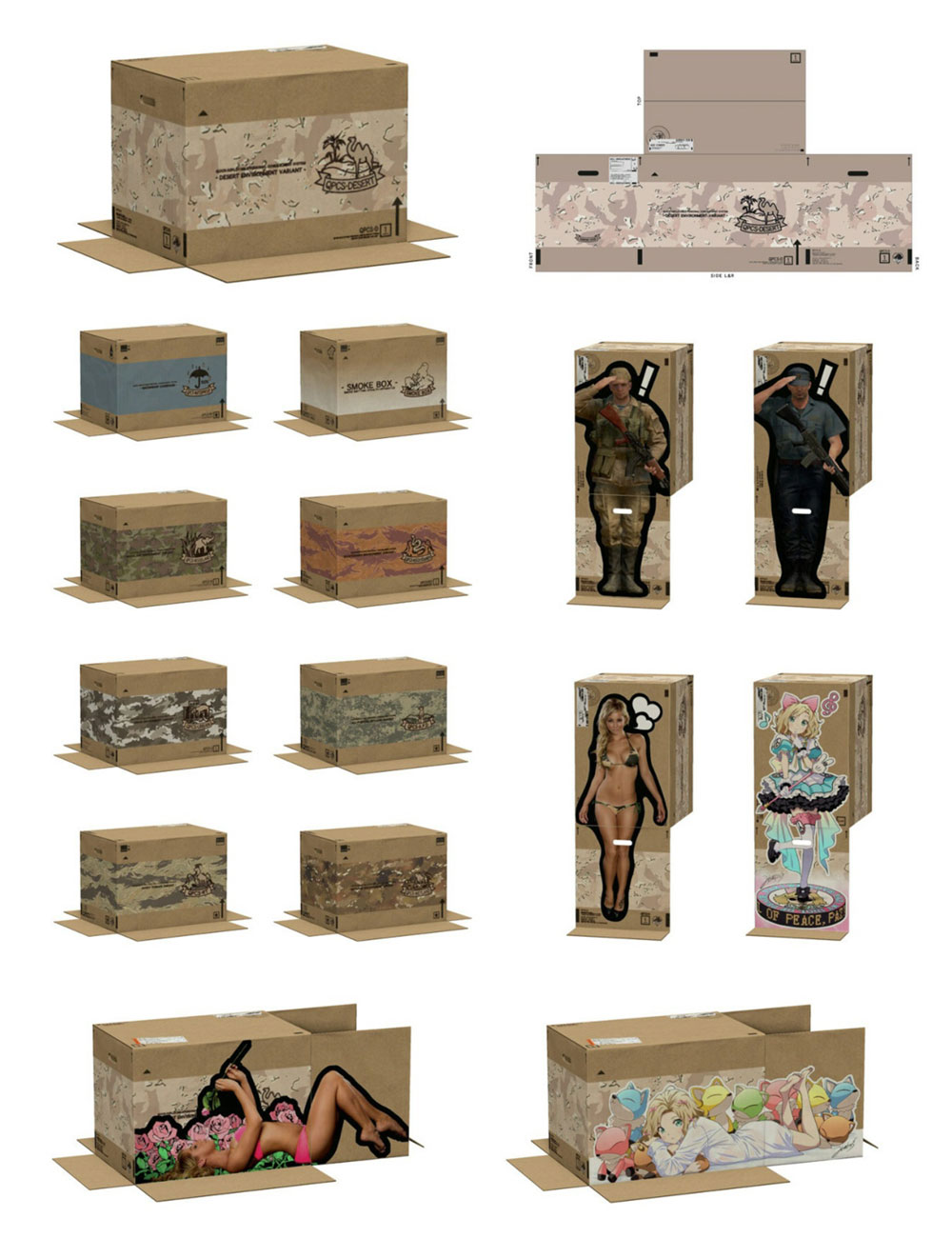 Cardboard Box Art from Metal Gear Solid V