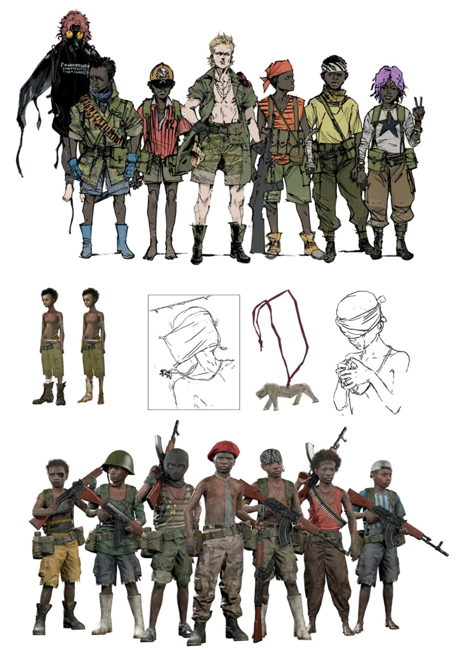 Child Soldiers Artwork from Metal Gear Solid V