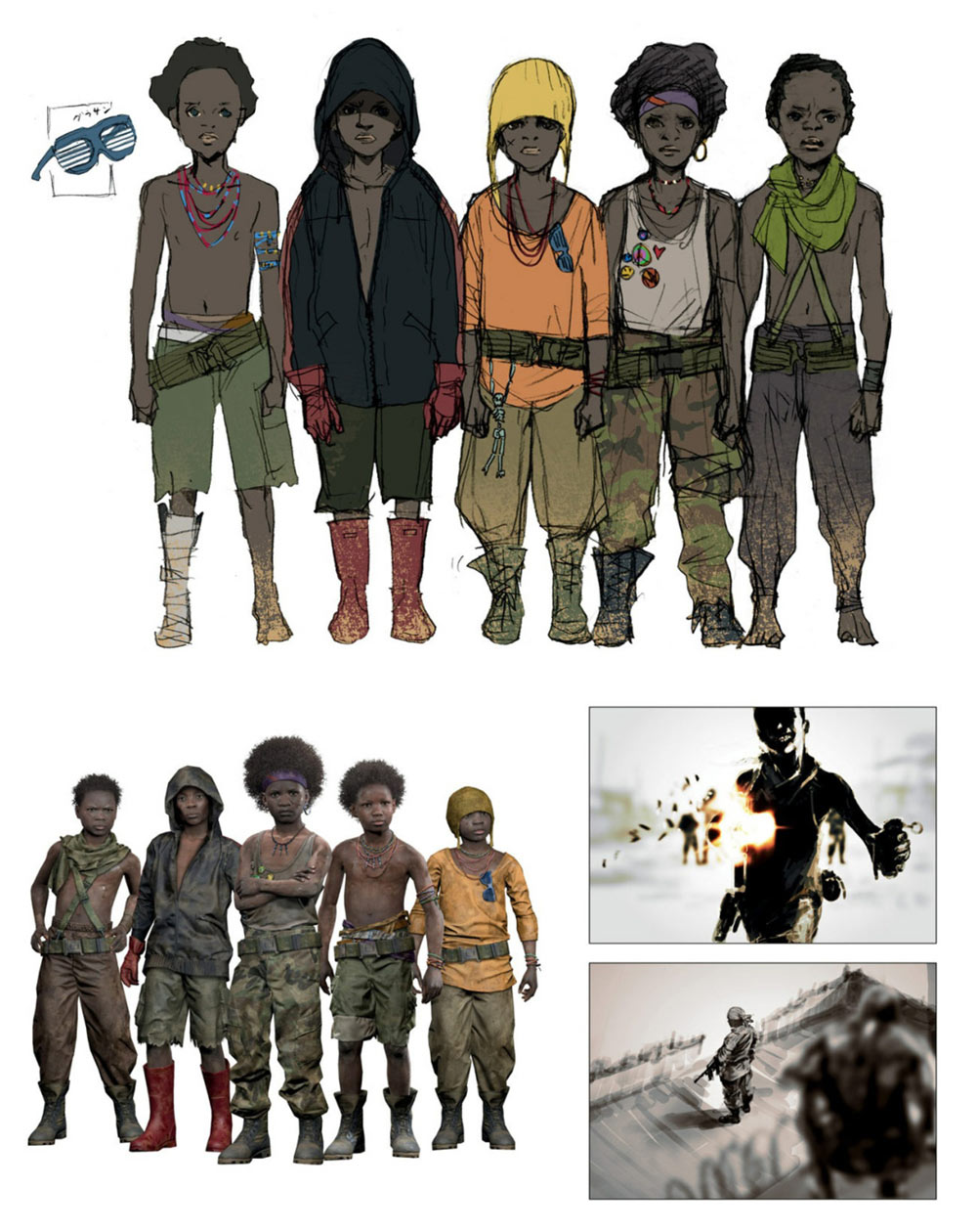 Child Soldiers Art from Metal Gear Solid V