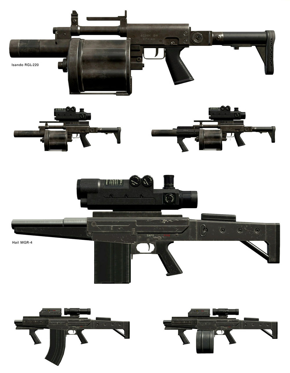 Grenade Launchers Artwork from Metal Gear Solid V