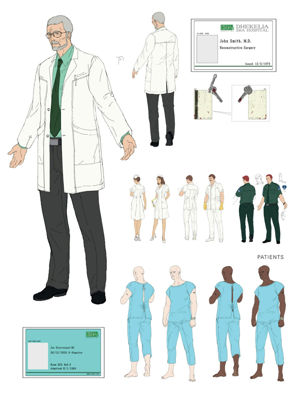 Hospital Staff Art from Metal Gear Solid V