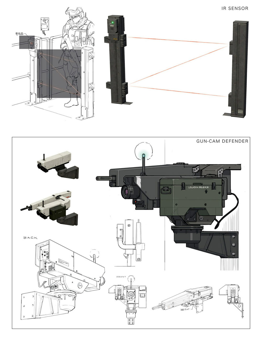 IR Sensor and Gun-Cam Defender Art from Metal Gear Solid V