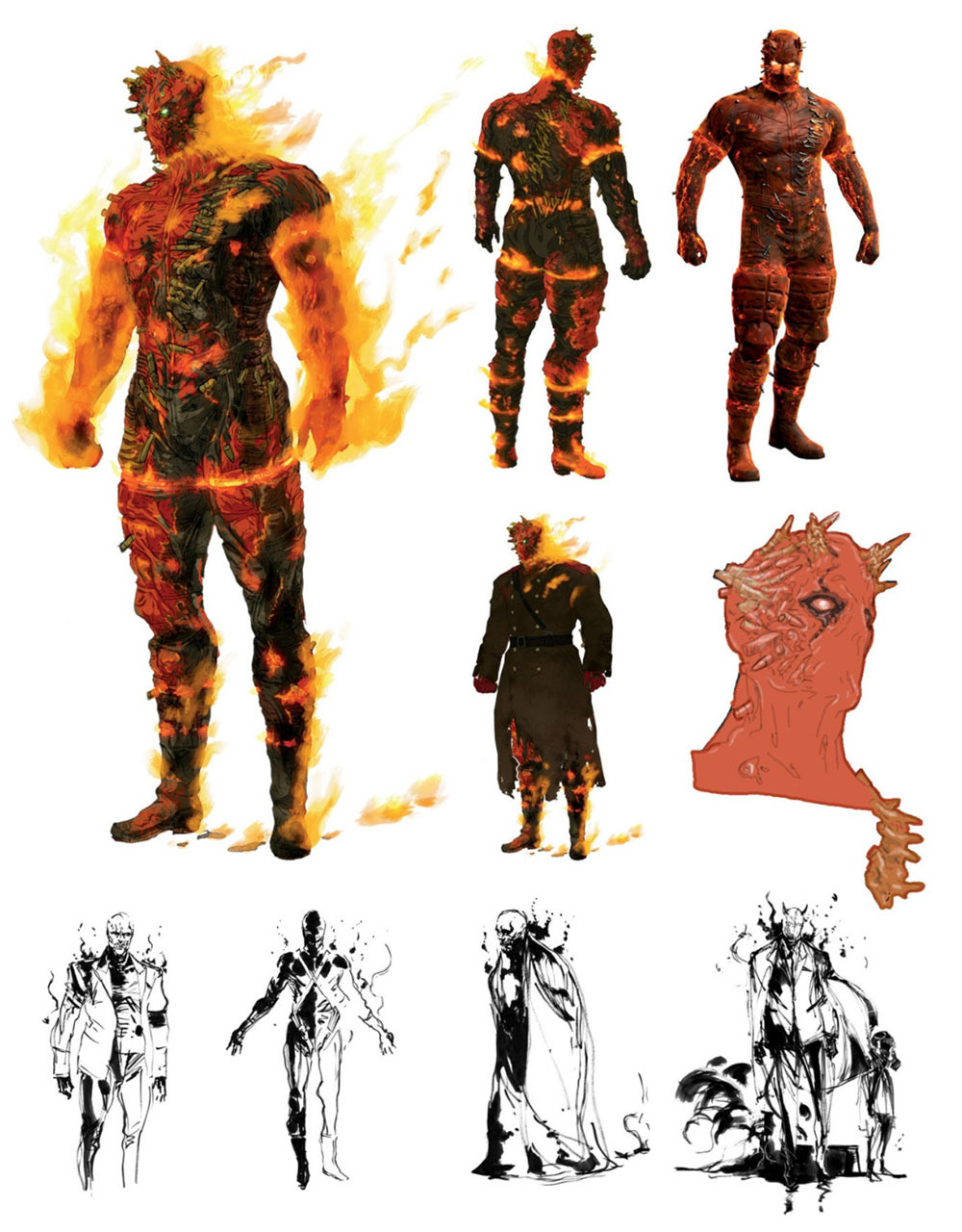 Man on Fire Concept Art from Metal Gear Solid V