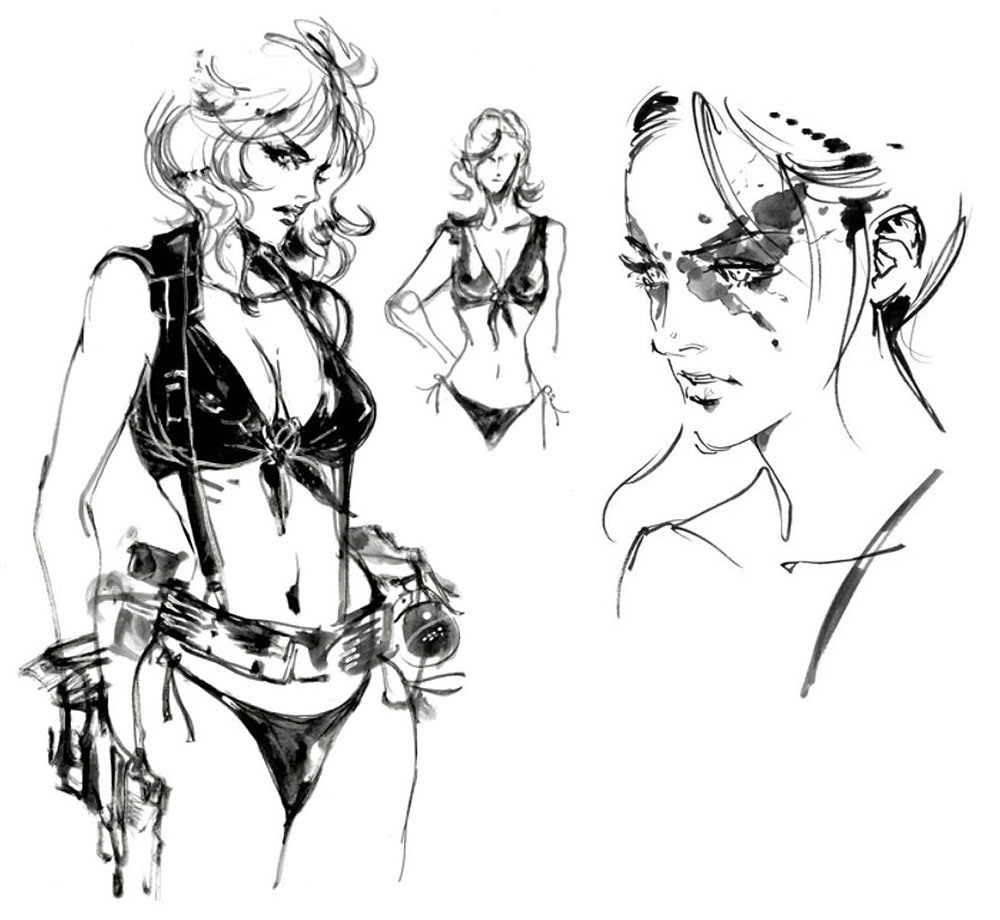 Quiet Sketch from Metal Gear Solid V