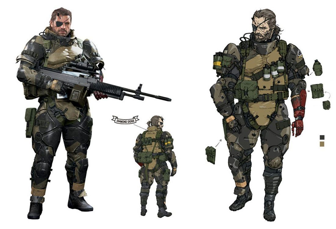 Snake's Battle Dress Art from Metal Gear Solid V