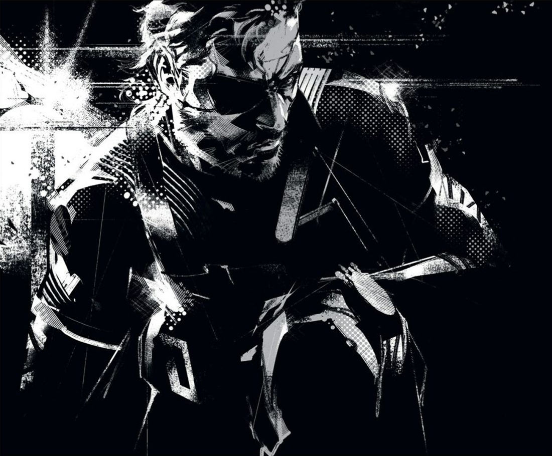Snake Black & White Art from Metal Gear Solid V