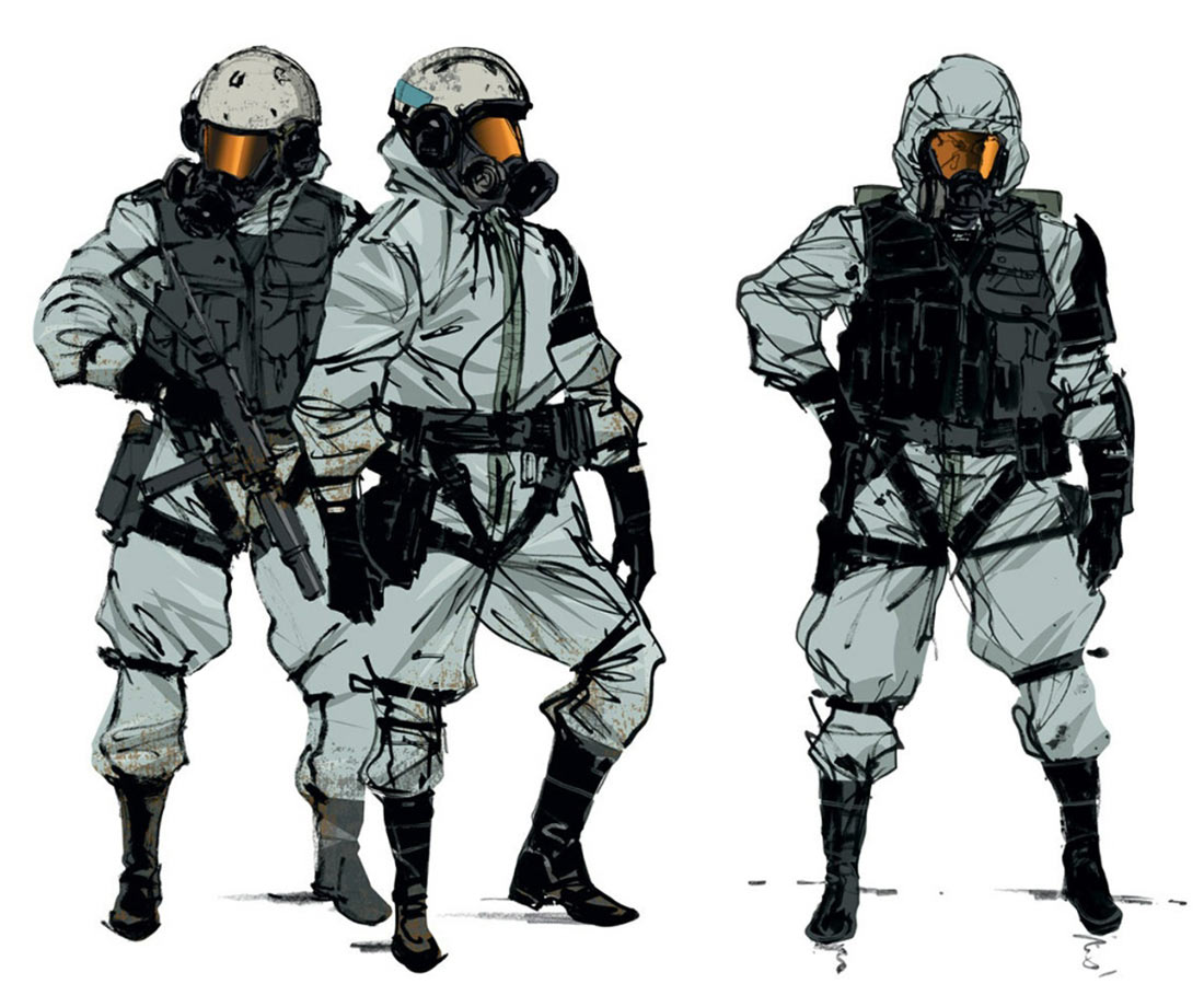 XOF Soldiers (Unused) Art from Metal Gear Solid V