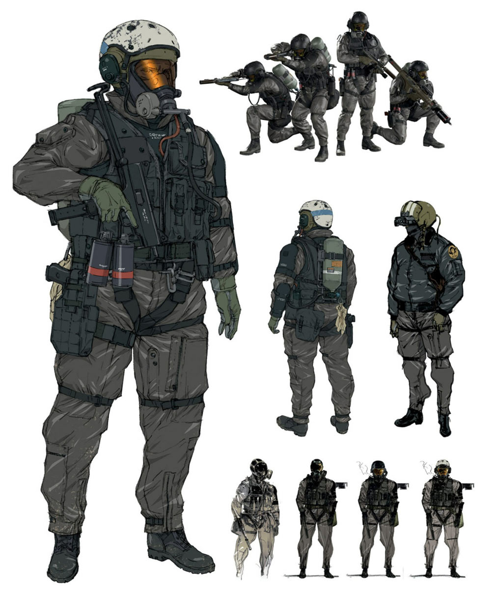 XOF Soldiers Artwork from Metal Gear Solid V