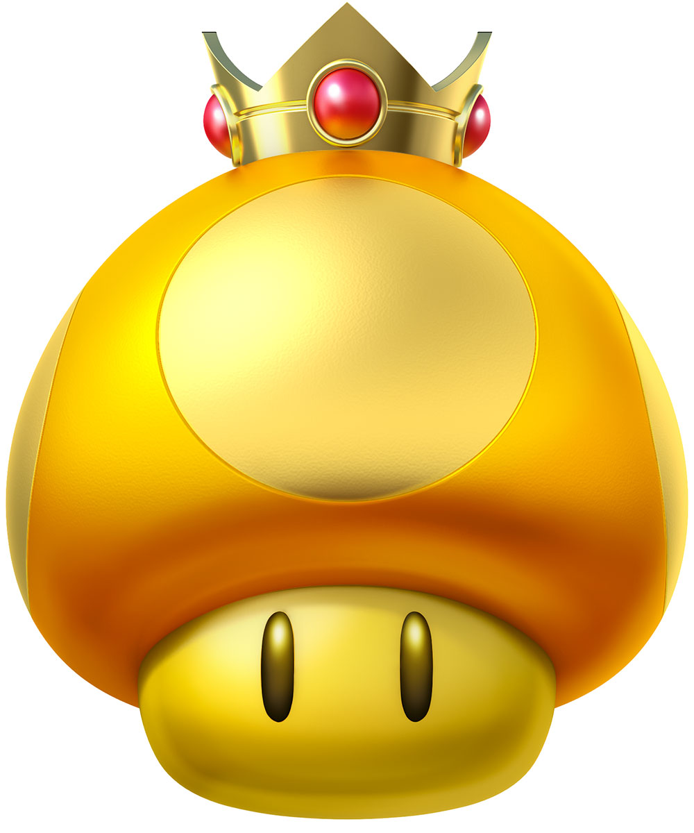 Golden Mushroom Art from Mario Kart 8