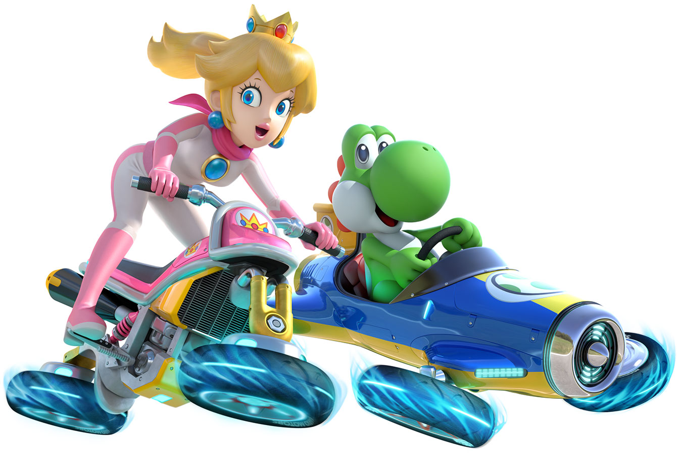 Peach & Yoshi Art from Mario Kart 8