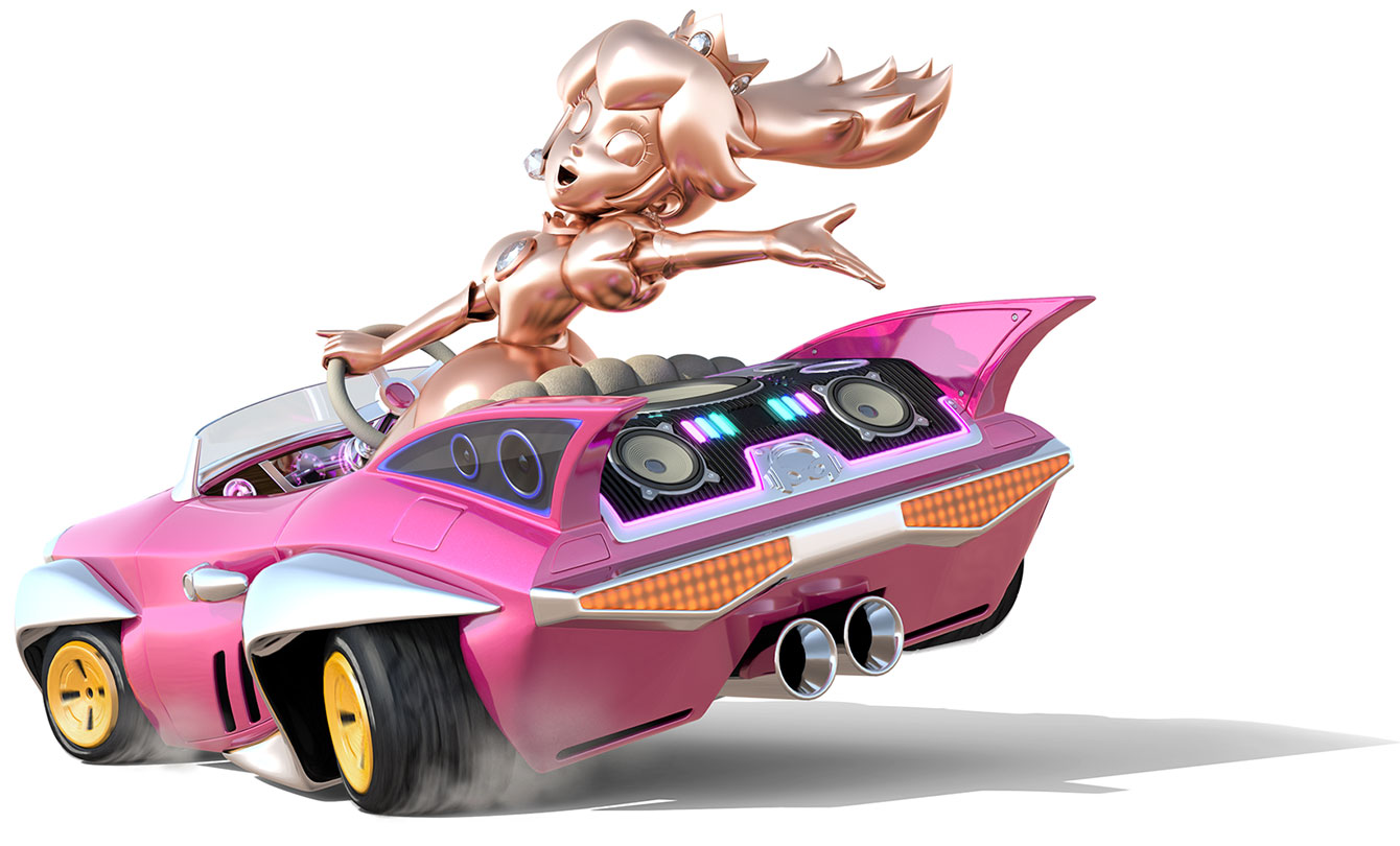 Pink Gold Peach Art from Mario Kart 8