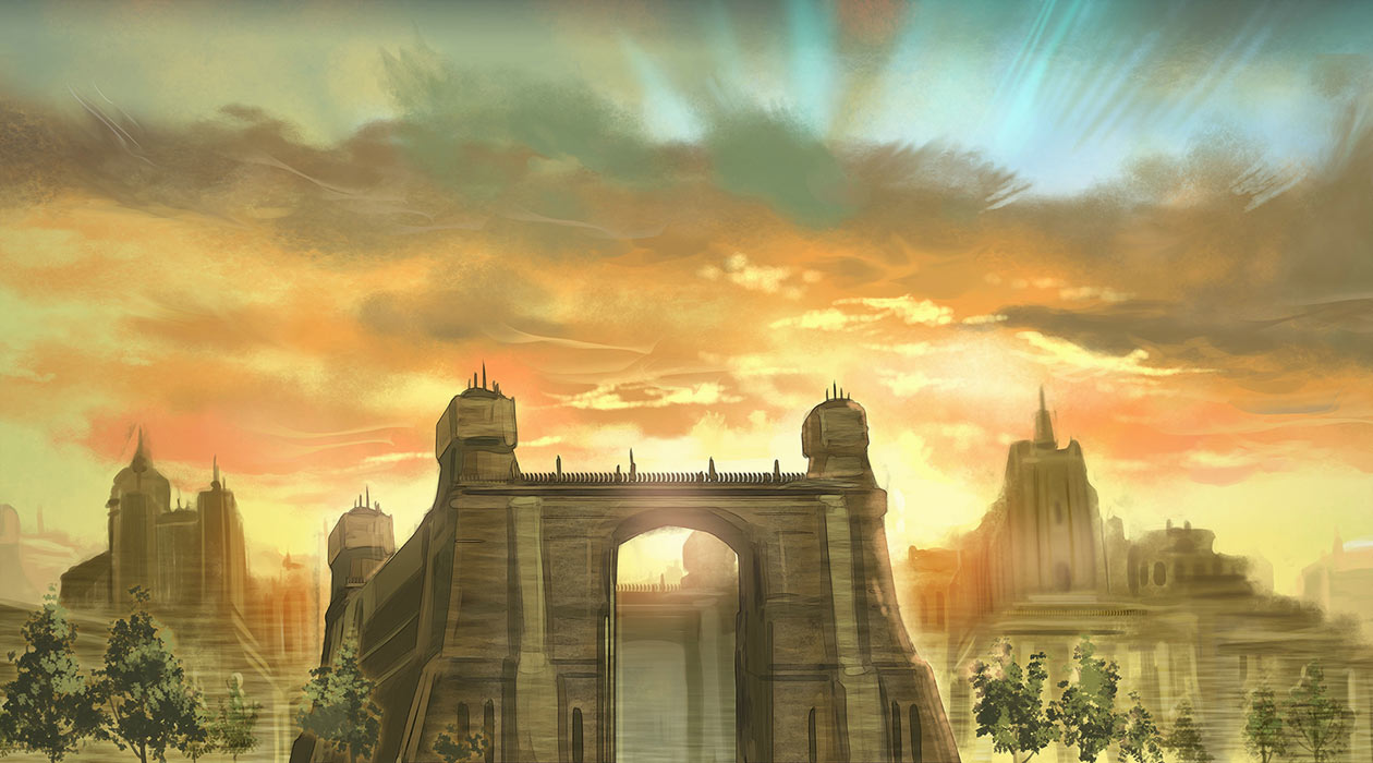 City Background Art from Pandora Saga
