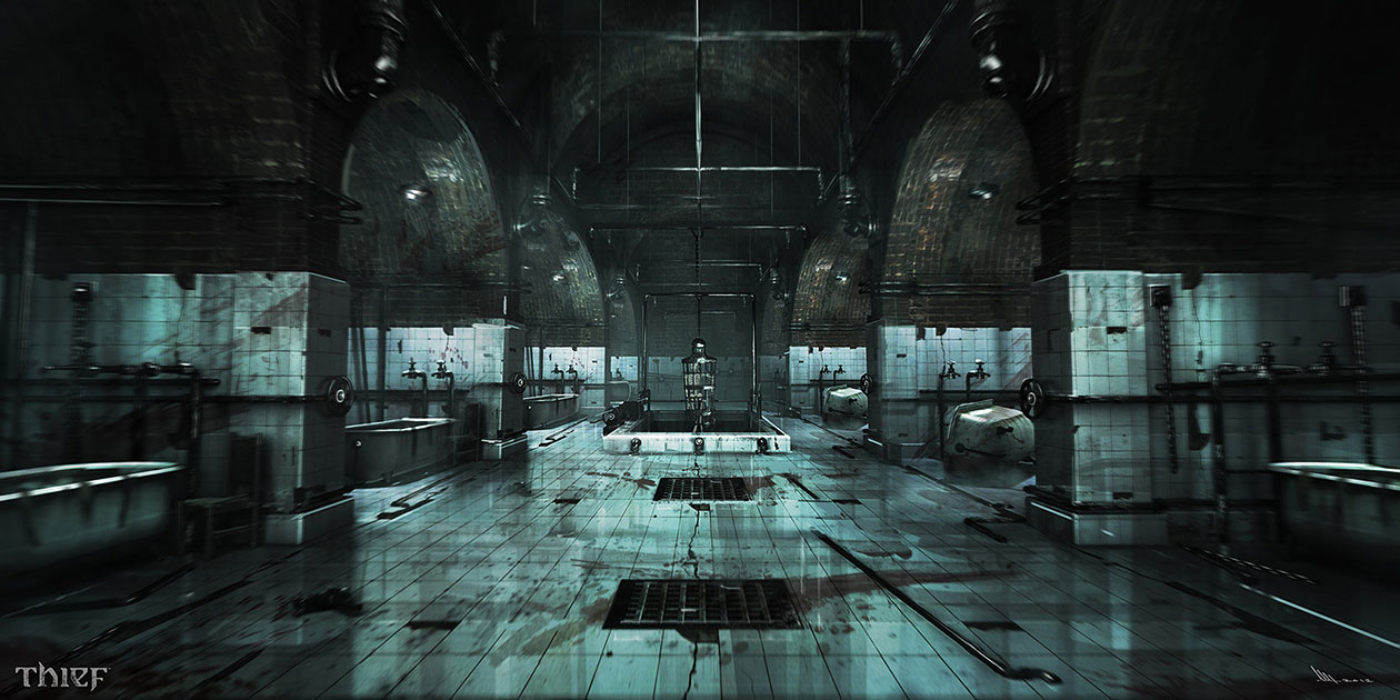 Asylum Hydrotherapy Art from Thief