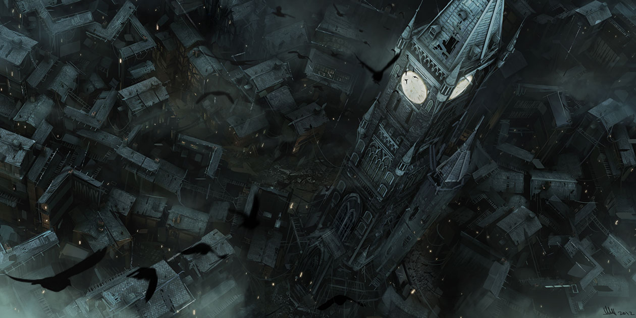 Clock Tower Top View Art from Thief