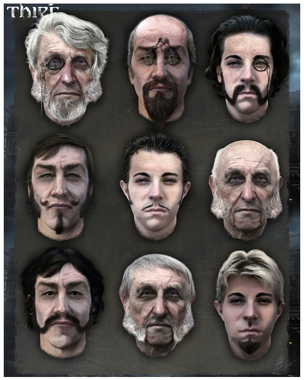Dayport Male Faces Art from Thief