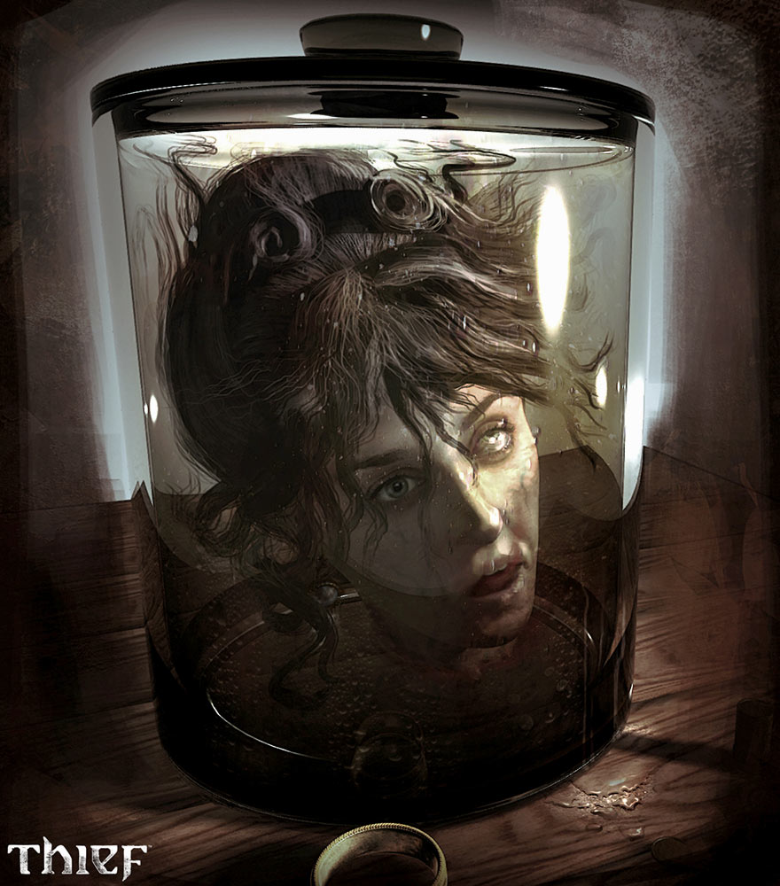 Head Jar Art from Thief