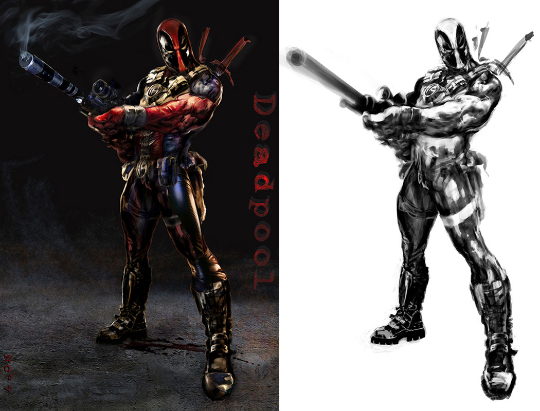 Deadpool Concept Art from X-Men Origins: Wolverine