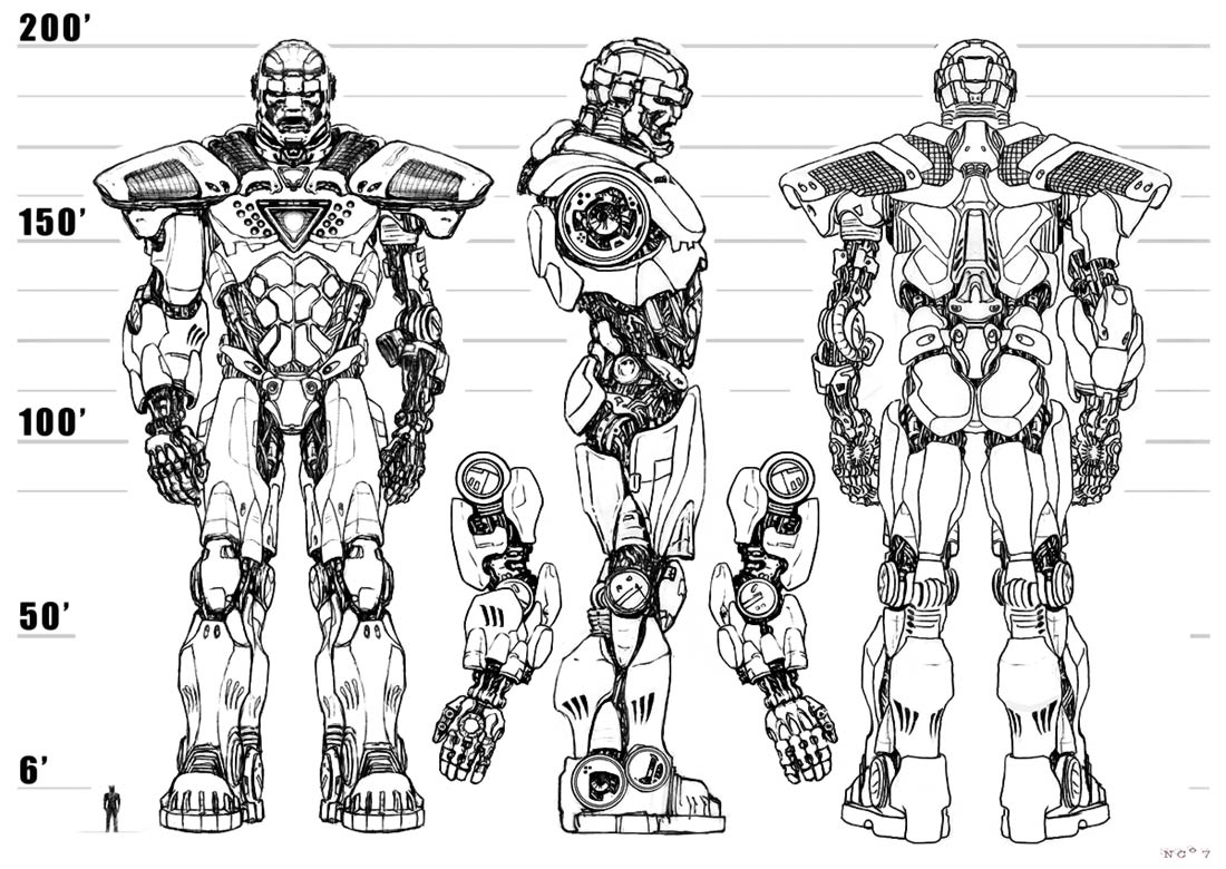 Sentinel Sketches from X-Men Origins: Wolverine