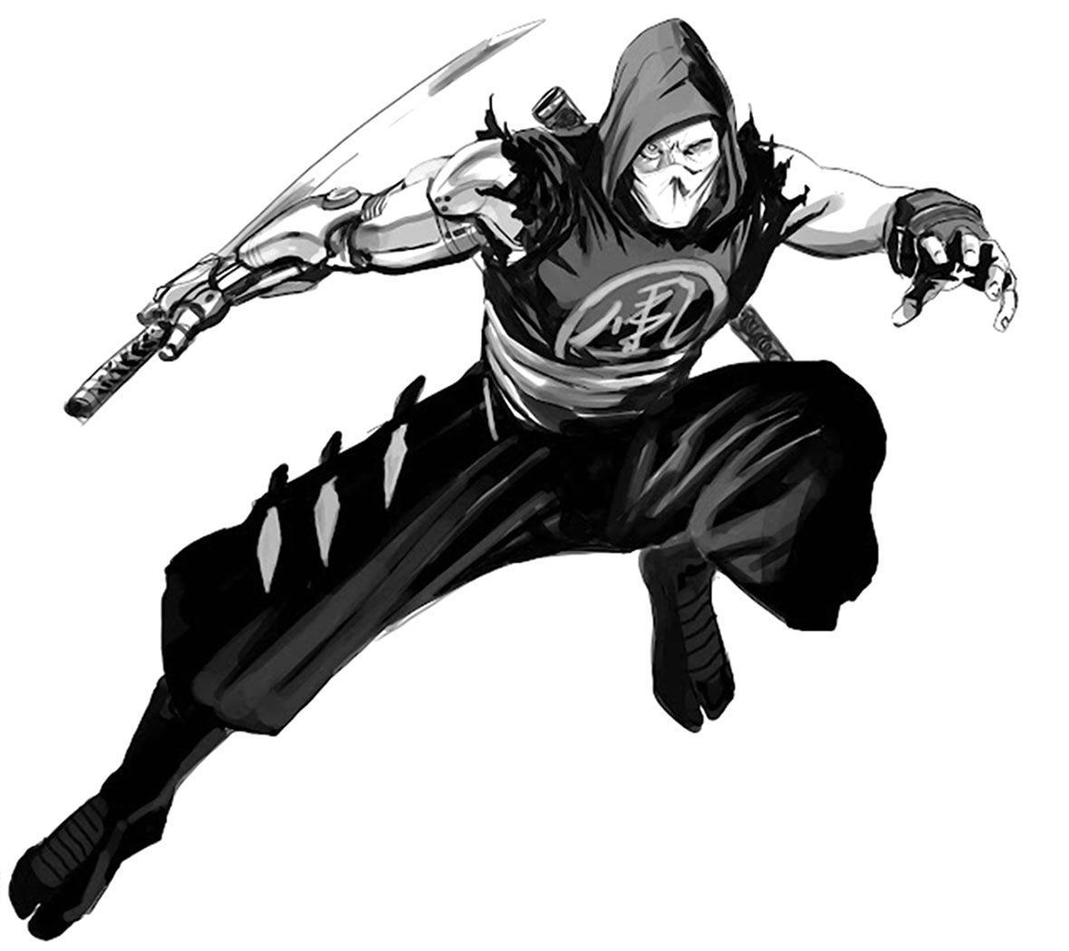 Ninja Concept Art from Yaiba: Ninja Gaiden Z