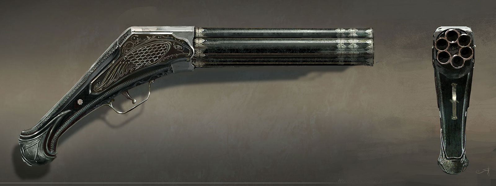 Arnaud Gun Art from Assassin's Creed Unity